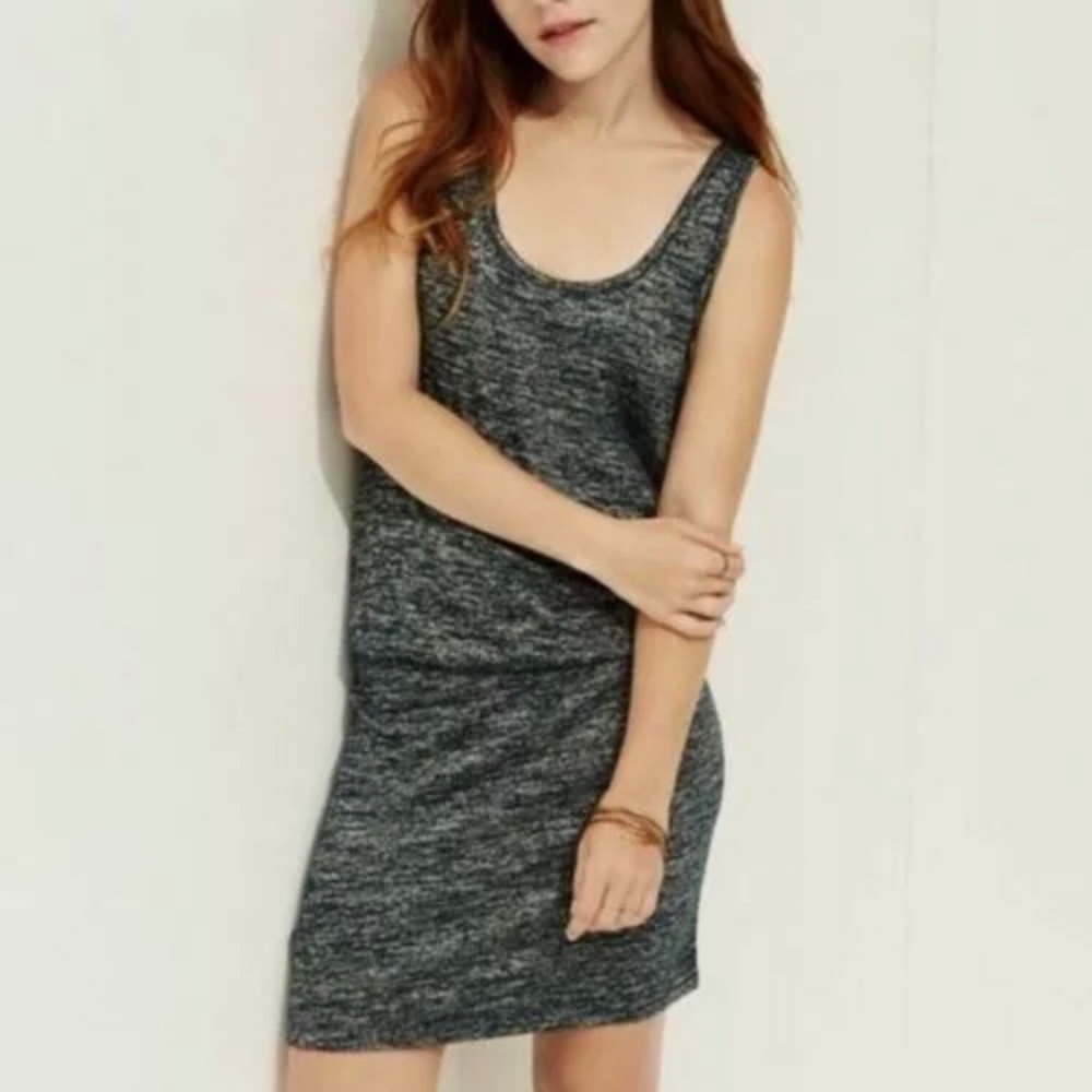 LOU & GREY knit tank dress heather green small